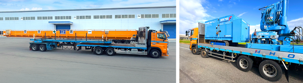 大型貨物の運搬はお任せください。スピーディーに対応